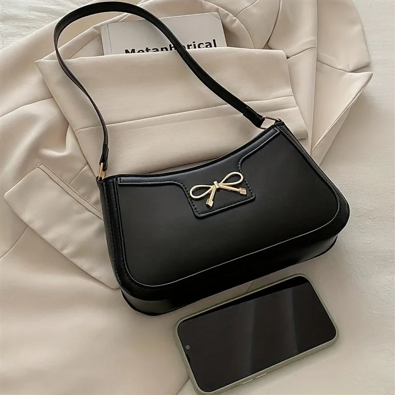 Bloom Noir Elegance Bow Bag